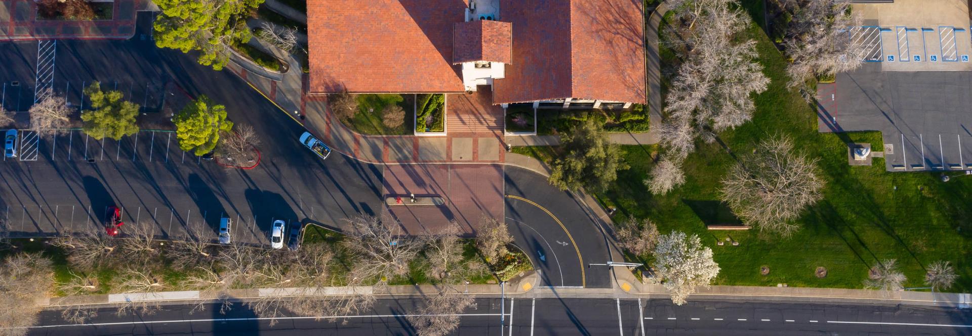 Aerial photo of City hall