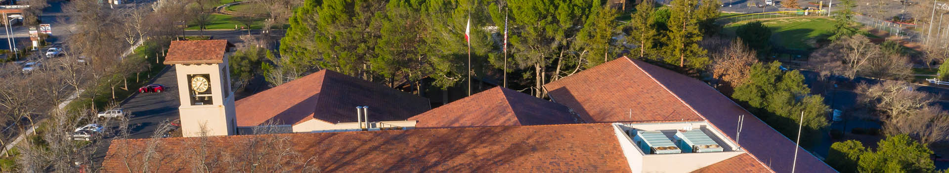 Aerial shot of City Hall