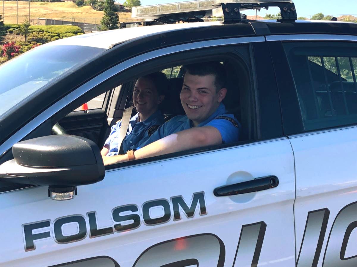 Police Cadets in Car